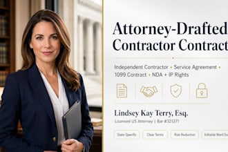 draft an independent contractor agreement with nda and IP rights