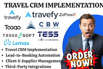 implement and customize travel CRM software  for your travel agency