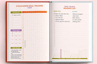 design journal fillable pdf, digital planner workbook magazine design book cover