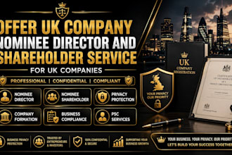 offer UK company nominee director and shareholder service for UK companies