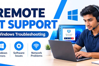 troubleshoot windows PC errors and provide remote IT support