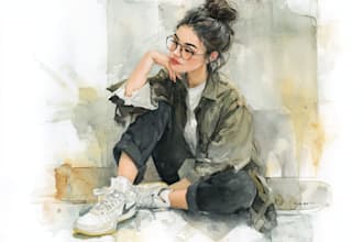 watercolor portrait painting, photo to watercolor portrait