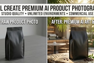 create premium ai product photography and e commerce product editing
