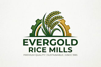 design a professional rice mill logo for your business