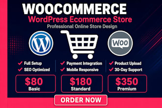 build woocommerce wordpress ecommerce business website online store design