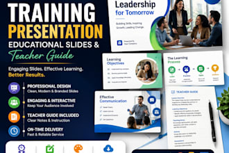 create branded training presentation, educational PPT slides