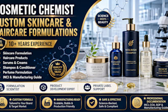 formulate skincare, haircare, cosmetic and personal care products for your brand