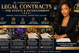 prepare your venue rental legal contract as a US attorney