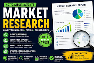 conduct market research, competitor analysis with actionable insights