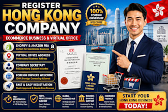 register hong kong limited company for ecommerce business and virtual address