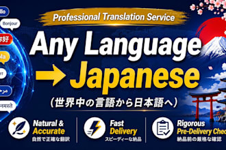 translate any languages into natural japanese
