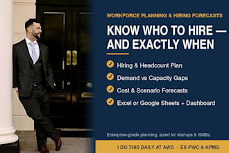 build a hiring plan, headcount forecast and staffing model in excel