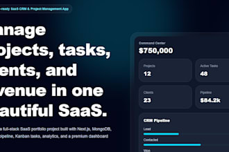 build a saas CRM dashboard or full stack web application