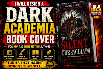 design dark academia book cover for KDP and indie fiction authors