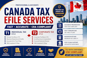 efile canada corporate tax t2 and individual tax t1