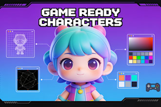 create cute stylized 3d characters for games and animation