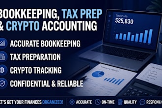 do bookkeeping, tax preparation and crypto transaction tracking