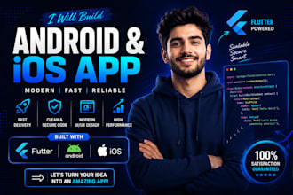 build a flutter android and ios app with store submission