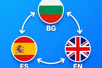 provide accurate translations between english,spanish and bulgarian
