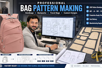 make production ready bag sewing patterns for manufacturers