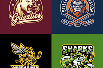 design professional sports, mascot logo and team branding
