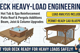 engineer and reinforce your deck for hot tub, roof addition