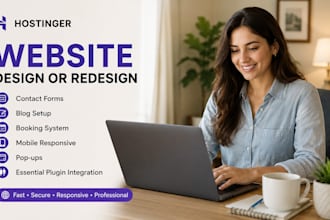 design hostinger website redesign ai web setup wordpress business website seo