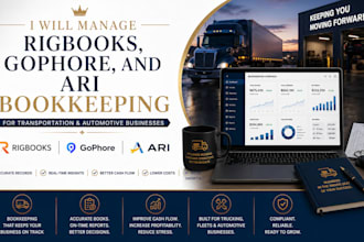 handle rigbooks, gophore, and ari bookkeeping for transportation and automotive