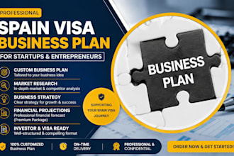 create a spain visa business plan for startups, entrepreneurs, and small busines
