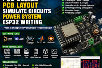 do pcb design pcb layout simulate electrical circuit power system writing esp32