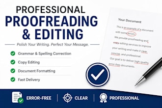 proofread and edit your writing for grammar and clarity