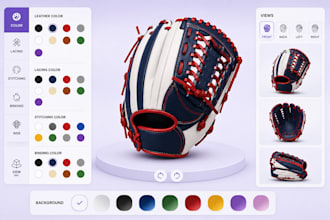 build a custom glove configure for baseball boxing  softball on shopify kickflip