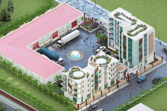 visualize 3d building, factory design,warehouse,structural model,office,2d plans