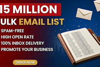 provide an active bulk email list for your business