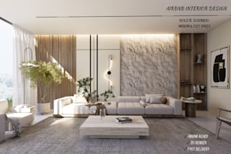 design your airbnb interior and create realistic 3d renders
