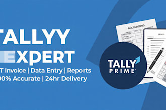 handle tally prime, gst return and accounting work