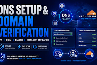 expert dns setup, domain verification, spf dkim dmarc and email authentication