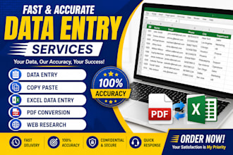 do excel, word, data entry and typing work