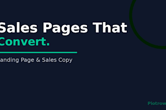 write a high converting sales page or landing page for your business