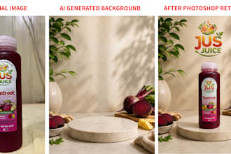 enhance the image of the product with photoshop and ai