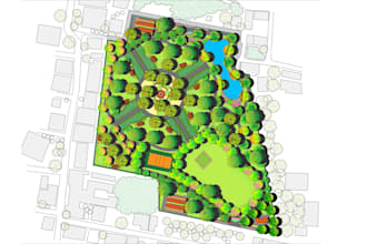 render architectural site plan, masterplan, landscape plan