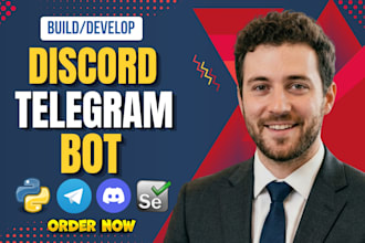 build python automation bots web scrapers discord and telegram bots