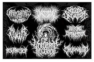 make your death metal, deathcore, slam logo for your project