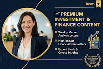 write your premium investment newsletter or finance copy