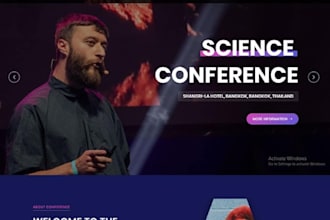 build event website,event management ticket booking website,conference website