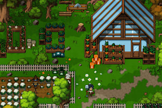 create pixel art tileset sprite sheets rpg characters and game assets