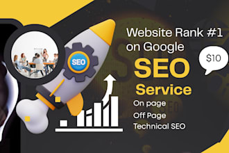 do on page and off page SEO with high quality authority backlinks