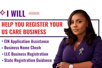 do US llc registration for group homecare, aba therapy and obtain ein number