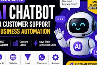 create ai chatbot for customer support and business automation