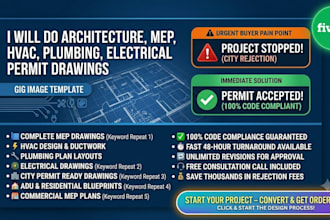 do architecture, mep, hvac, plumbing, electrical permit drawings